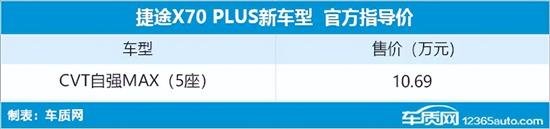 捷途X70 PLUS新车型上市 售价10.69万元